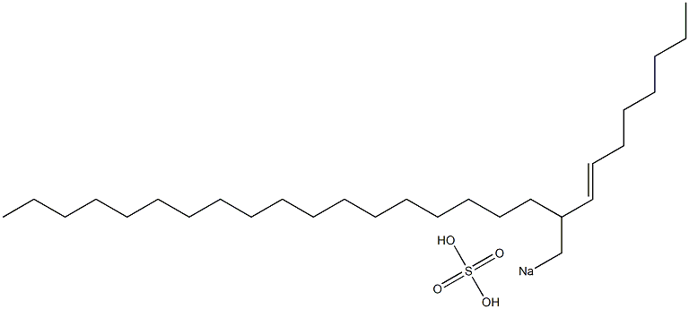 Sulfuric acid 2-(1-octenyl)icosyl=sodium ester salt 结构式