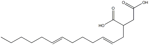 (2,7-Tridecadienyl)succinic acid 结构式