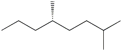 [S,(+)]-2,5-Dimethyloctane 结构式