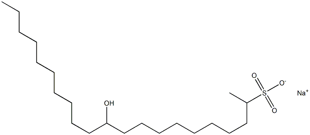 11-Hydroxyhenicosane-2-sulfonic acid sodium salt 结构式