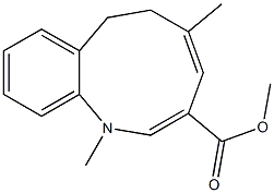 1,5-Dimethyl-6,7-dihydro-1H-1-benzazonine-3-carboxylic acid methyl ester 结构式
