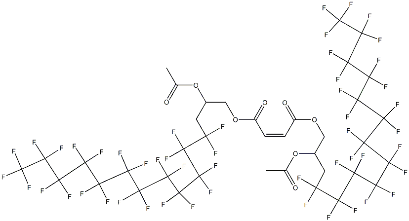 Maleic acid bis(2-acetyloxy-4,4,5,5,6,6,7,7,8,8,9,9,10,10,11,11,12,12,13,13,14,14,15,15,15-pentacosafluoropentadecyl) ester 结构式