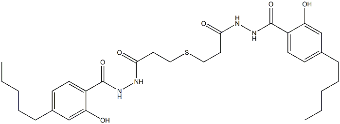 3,3'-Thiodi[propionic acid N'-(4-pentylsalicyloyl) hydrazide] 结构式