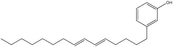 3-(5,7-Pentadecadienyl)phenol 结构式
