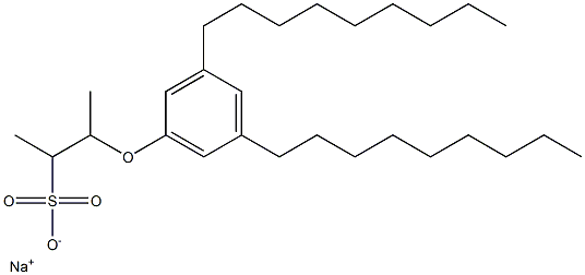 3-(3,5-Dinonylphenoxy)butane-2-sulfonic acid sodium salt 结构式