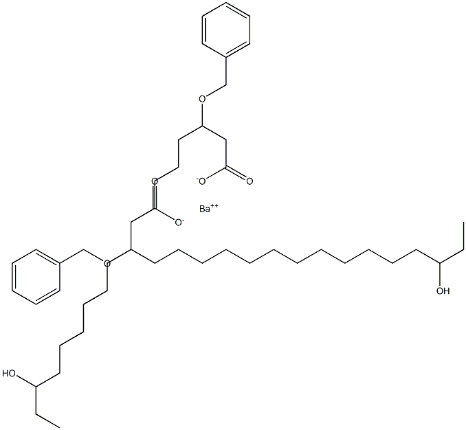 Bis(3-benzyloxy-16-hydroxystearic acid)barium salt 结构式