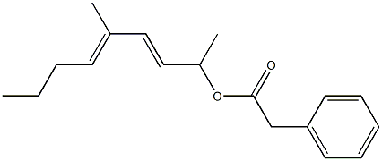 Phenylacetic acid 1,4-dimethyl-2,4-octadienyl ester 结构式