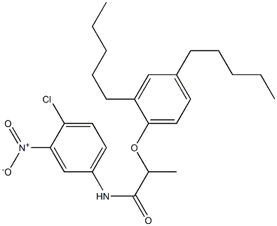 N-(4-Chloro-3-nitrophenyl)-2-(2,4-diamylphenoxy)propanamide 结构式