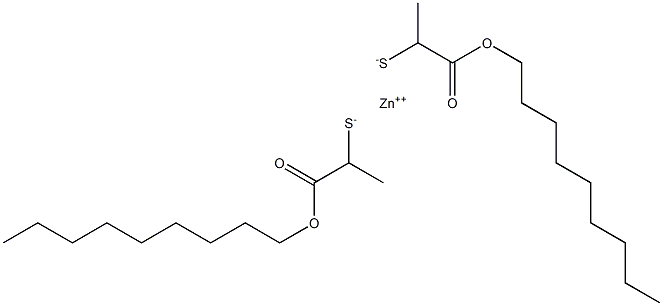 Zinc bis[1-(nonyloxycarbonyl)ethanethiolate] 结构式