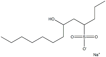 6-Hydroxytridecane-4-sulfonic acid sodium salt 结构式