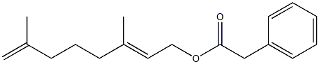 Phenylacetic acid 3,7-dimethyl-2,7-octadienyl ester 结构式