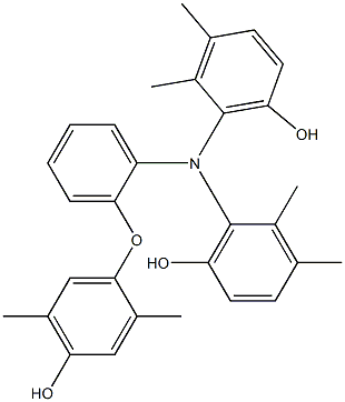 N,N-Bis(6-hydroxy-2,3-dimethylphenyl)-2-(4-hydroxy-2,5-dimethylphenoxy)benzenamine 结构式