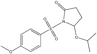 5-Isopropoxy-1-[(4-methoxyphenyl)sulfonyl]pyrrolidin-2-one 结构式