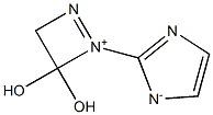 2-[(3,4-Dihydro-3,3-dihydroxy-1,2-diazet-2-ium)-2-yl]-1H-imidazol-1-ide 结构式