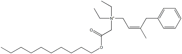 N-(3-Benzyl-2-butenyl)-N-(decyloxycarbonylmethyl)-N-ethylethanaminium 结构式