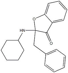 2-Benzyl-2-cyclohexylaminobenzofuran-3(2H)-one 结构式