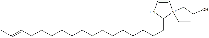 1-Ethyl-2-(15-heptadecenyl)-1-(2-hydroxyethyl)-4-imidazoline-1-ium 结构式