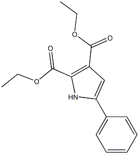 5-Phenyl-1H-pyrrole-2,3-dicarboxylic acid diethyl ester 结构式