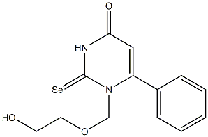 1-(2-Hydroxyethoxymethyl)-6-phenylselenouracil 结构式