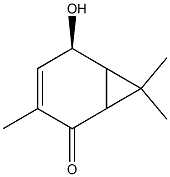 (5R)-5-Hydroxy-3,7,7-trimethylbicyclo[4.1.0]hept-3-en-2-one 结构式