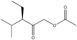 [R,(-)]-3-Ethyl-1-acetyloxy-4-methyl-2-pentanone 结构式