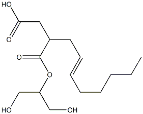 2-(2-Octenyl)succinic acid hydrogen 1-[2-hydroxy-1-(hydroxymethyl)ethyl] ester 结构式