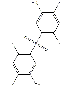 3,3'-Dihydroxy-4,4',5,5',6,6'-hexamethyl[sulfonylbisbenzene] 结构式