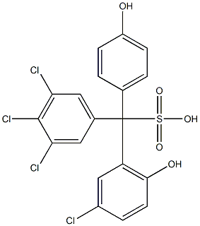 (3-Chloro-6-hydroxyphenyl)(3,4,5-trichlorophenyl)(4-hydroxyphenyl)methanesulfonic acid 结构式