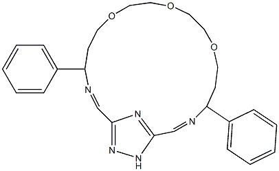 3,5-Oxybis[ethyleneoxyethylene(benzylimino)methylene]-1H-1,2,4-triazole 结构式
