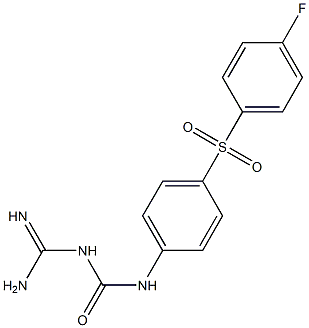 1-[4-[(p-Fluorophenyl)sulfonyl]phenylaminocarbonyl]guanidine 结构式