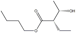 (2S,3S)-2-Ethyl-3-hydroxybutyric acid butyl ester 结构式