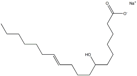 (E)-7-Hydroxy-11-octadecenoic acid sodium salt 结构式