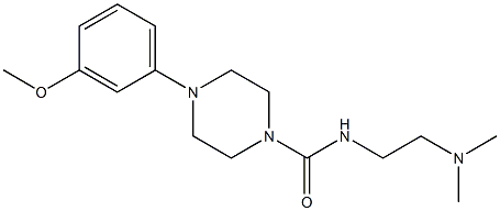 N-(2-Dimethylaminoethyl)-4-[3-methoxyphenyl]piperazine-1-carboxamide 结构式