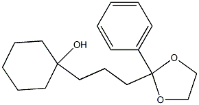 2-Phenyl-2-[3-(1-hydroxycyclohexyl)propyl]-1,3-dioxolane 结构式