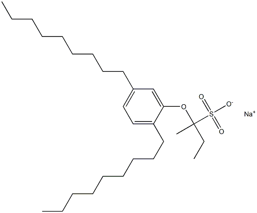 2-(2,5-Dinonylphenoxy)butane-2-sulfonic acid sodium salt 结构式