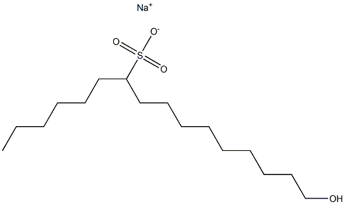 16-Hydroxyhexadecane-7-sulfonic acid sodium salt 结构式