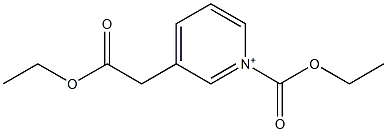 1-(Ethoxycarbonyl)-3-[(ethoxycarbonyl)methyl]pyridin-1-ium 结构式