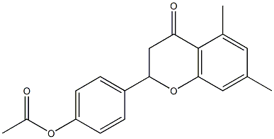2-(4-Acetoxyphenyl)-5,7-dimethylchroman-4-one 结构式