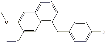 4-[(4-Chlorophenyl)methyl]-6,7-dimethoxyisoquinoline 结构式