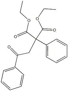2-(Phenylcarbonylmethyl)-2-phenylmalonic acid diethyl ester 结构式