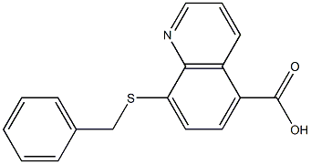 8-[Benzylthio]quinoline-5-carboxylic acid 结构式