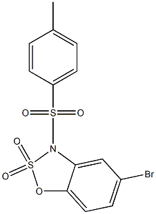5-Bromo-3-[(4-methylphenyl)sulfonyl]-3H-1,2,3-benzoxathiazole 2,2-dioxide 结构式