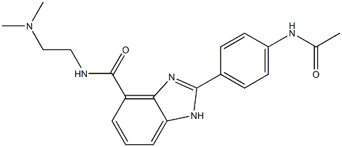2-(4-(Acetylamino)phenyl)-N-[2-(dimethylamino)ethyl]-1H-benzimidazole-4-carboxamide 结构式