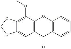 4-Methoxy-10H-1,3-dioxolo[4,5-b]xanthen-10-one 结构式