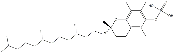 Phosphoric acid dihydrogen [(S)-3,4-dihydro-2,5,7,8-tetramethyl-2-[(4S,8S)-4,8,12-trimethyltridecyl]-2H-1-benzopyran]-6-yl ester 结构式