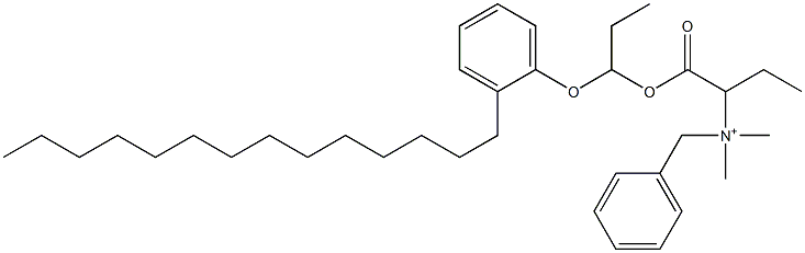 N,N-Dimethyl-N-benzyl-N-[1-[[1-(2-tetradecylphenyloxy)propyl]oxycarbonyl]propyl]aminium 结构式