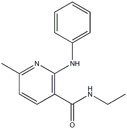 2-Anilino-N-ethyl-6-methylnicotinamide 结构式