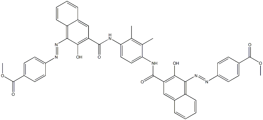 N,N'-(2,3-Dimethyl-1,4-phenylene)bis[4-[[4-(methoxycarbonyl)phenyl]azo]-3-hydroxy-2-naphthalenecarboxamide] 结构式