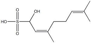 (2Z)-1-Hydroxy-3,7-dimethyl-2,6-octadiene-1-sulfonic acid 结构式
