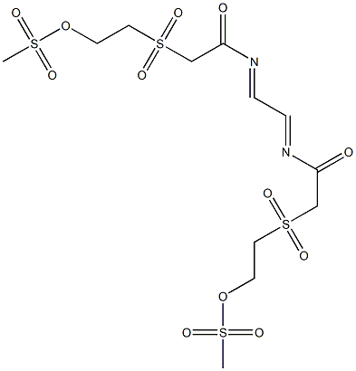 N,N'-(Ethane-1,2-diylidene)bis[[[2-(methylsulfonyloxy)ethyl]sulfonyl]acetamide] 结构式